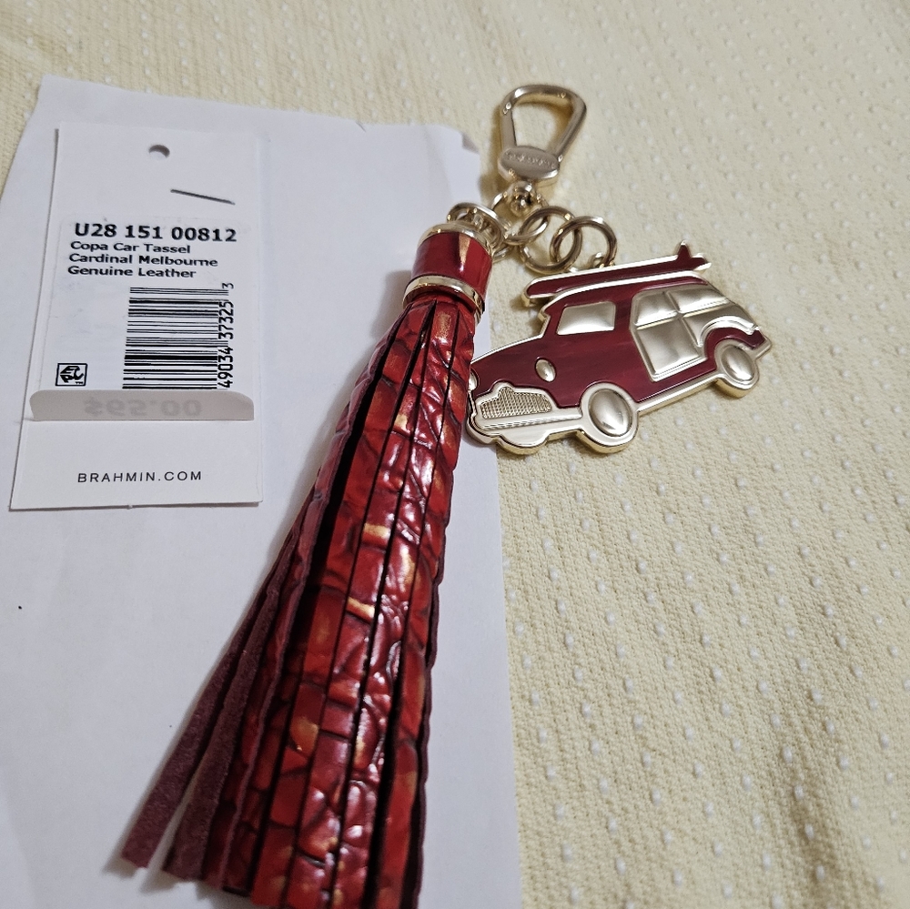 Brahmin Copa Car Cardinal    Melbourne Tassel. NWT